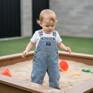 OshKosh striped overalls size 12 months